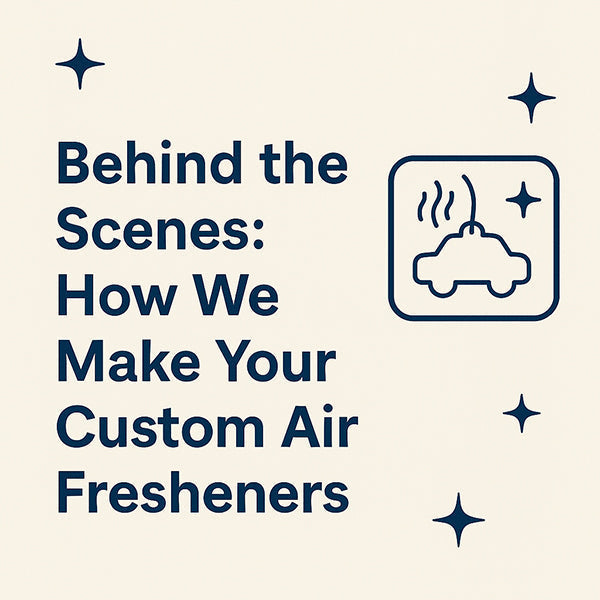 Behind the scenes process of a custom air freshener