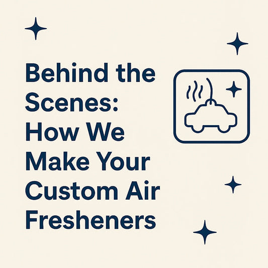 Behind the scenes process of a custom air freshener